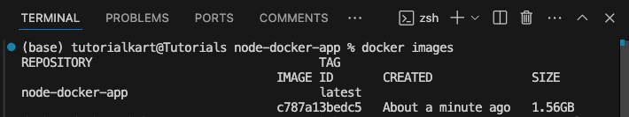 Docker with Node.js - View Docker Images