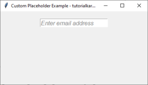 How to Set Placeholder for Entry Widget in Tkinter Python