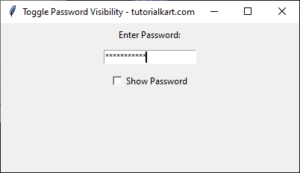 How to Use Entry Widget for Password in Tkinter Python