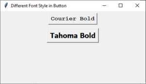 How to Set Bold Text for Button in Tkinter