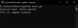 Tkinter Text Widget in Python