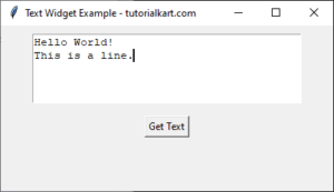 How to Get Value Entered in Text Widget in Tkinter Python