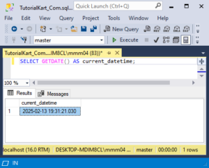 SQL GETDATE Function