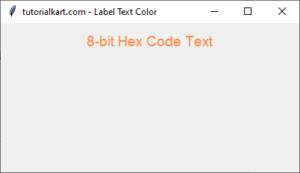 How to Set Color for Label Text in Tkinter Python