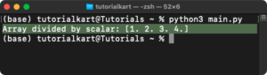 NumPy true_divide() - Division of Two Arrays Element-wise
