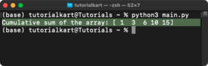 NumPy cumsum() - Cumulative Sum of Elements