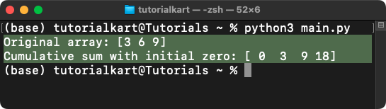NumPy cumulative_sum() - Cumulative Sum of Array Elements