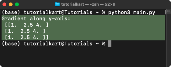 NumPy gradient() - Gradient of N-D Array