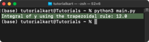 NumPy trapezoid() - Definite Integral of Array