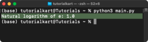 NumPy log() - Natural Logarithm of Elements in Array