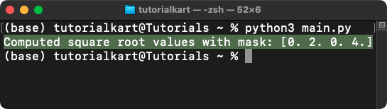 NumPy sqrt() - Square Root of Each Element in Array