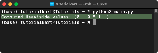 NumPy heaviside() - Heaviside Step Function Element-wise