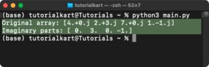 NumPy imag() - Extract Imaginary Part of Complex Number or Array