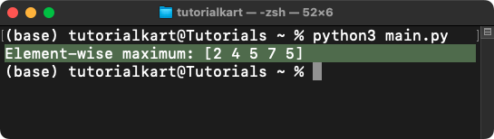 NumPy maximum() - Maximum of Arrays Element-wise