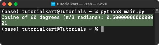 NumPy cos() - Trigonometric Cosine - Syntax, Examples