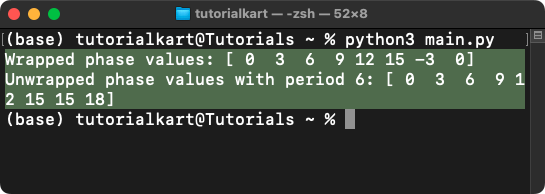 NumPy unwrap() - Correct Phase Angles
