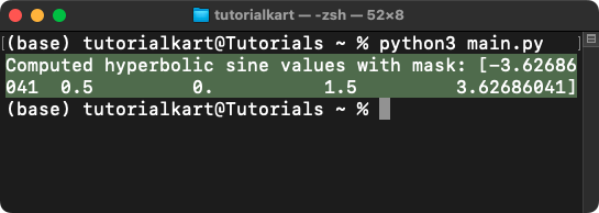 NumPy sinh() - Hyperbolic Sine
