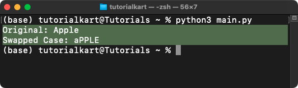 python string swapcase() method - askpython Images... NumPy strings.swapcase() - Change Case of Each Character