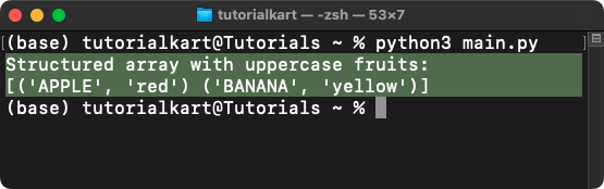 NumPy strings.upper() - Convert Array to Uppercase