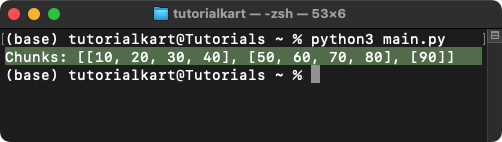 How to Split a List into Chunks in Python