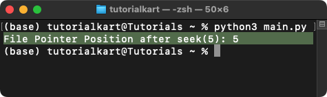 How to Get the Current File Pointer Position Using tell() in Python