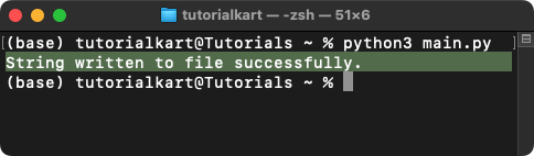 How to Write a String to a File in Python