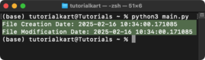 How to Get the Creation and Modification Date of a File Using Python