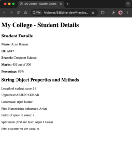 7. JavaScript Pre-defined and User-defined Objects