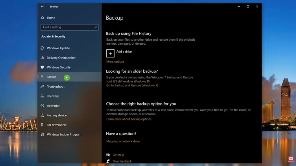 Back Up Windows 10 Files with File History - Step 4