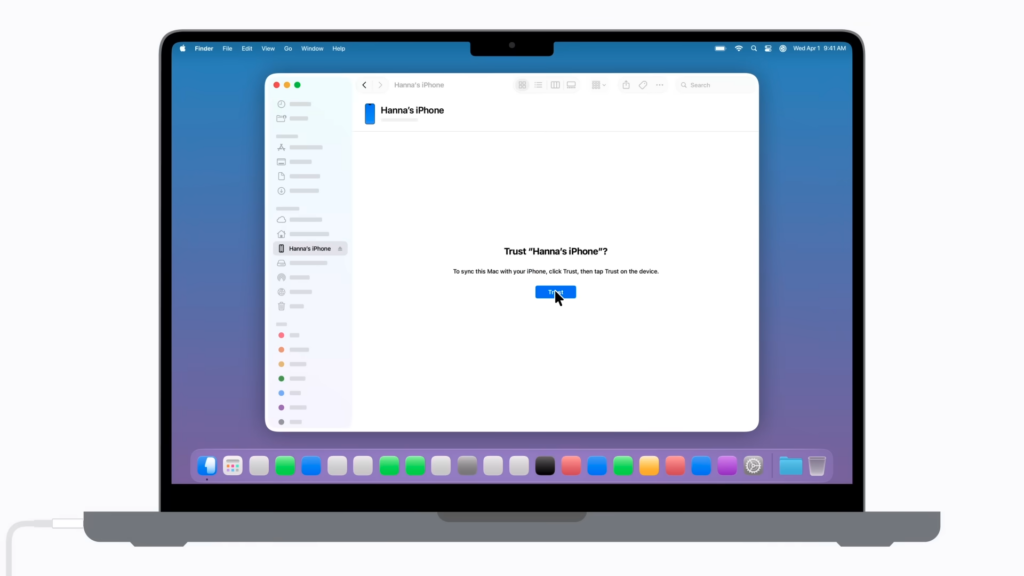 Back up iPhone to a Mac