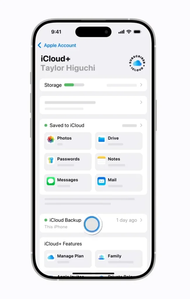 How to create an iCloud backup - Step 5